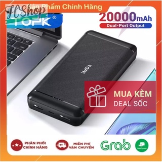 Pin dự phòng chất lượng cao TOPK I2007 20000 mAh cho iPhone, Đầu ra cổng USB kép Samsung