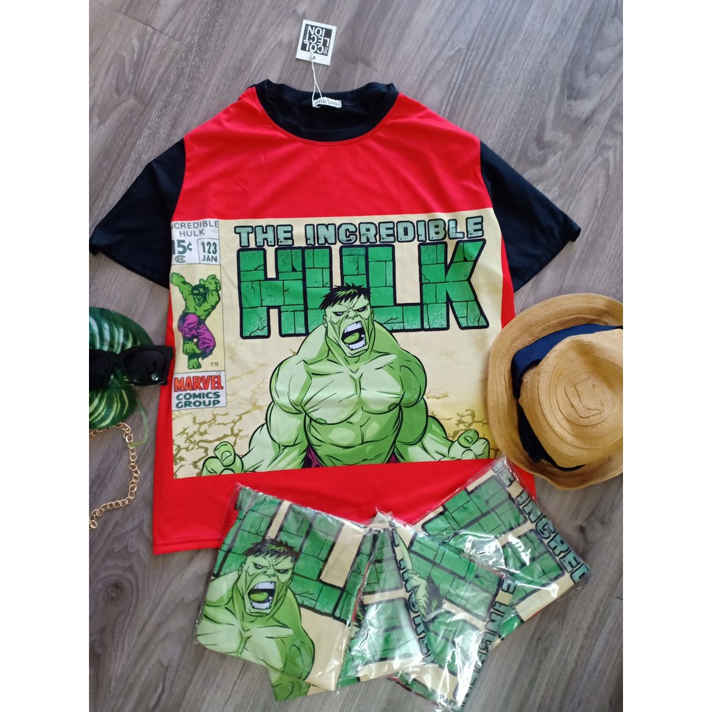 áo thun marvel bigsize UNISEX ( Hulk ) - Áo ngắn tay không cổ