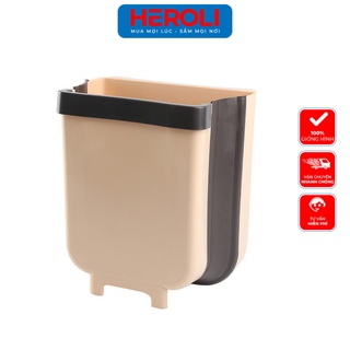 Thùng rác gấp gọn thông minh treo cạnh tủ tiện lợi - Túi đựng rác vệ sinh - Gia Dụng Heroli