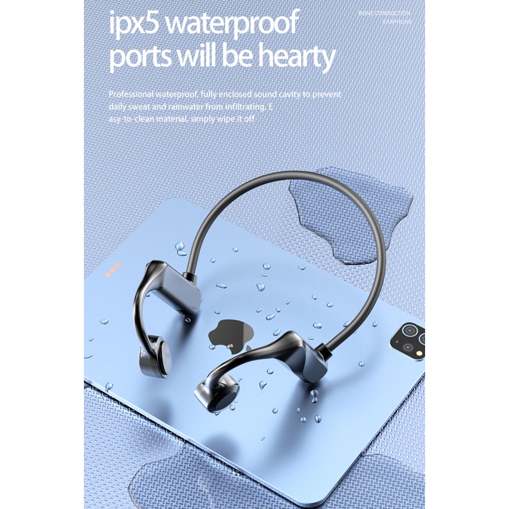 Tai Nghe bluetooth K69 Truyền Âm Qua Xương Tai Có Micro Rảnh Tay Khi Chơi Thể Thao