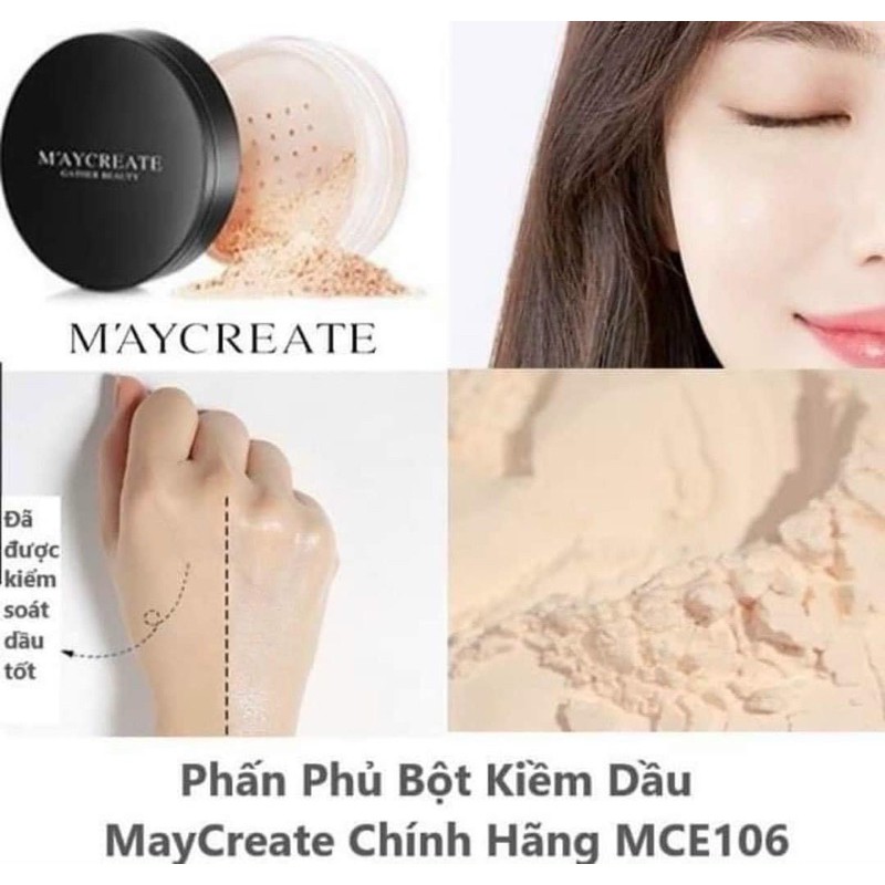 Phấn Phủ Dạng Bột Maycreat kiềm dầu PP49 | WebRaoVat - webraovat.net.vn