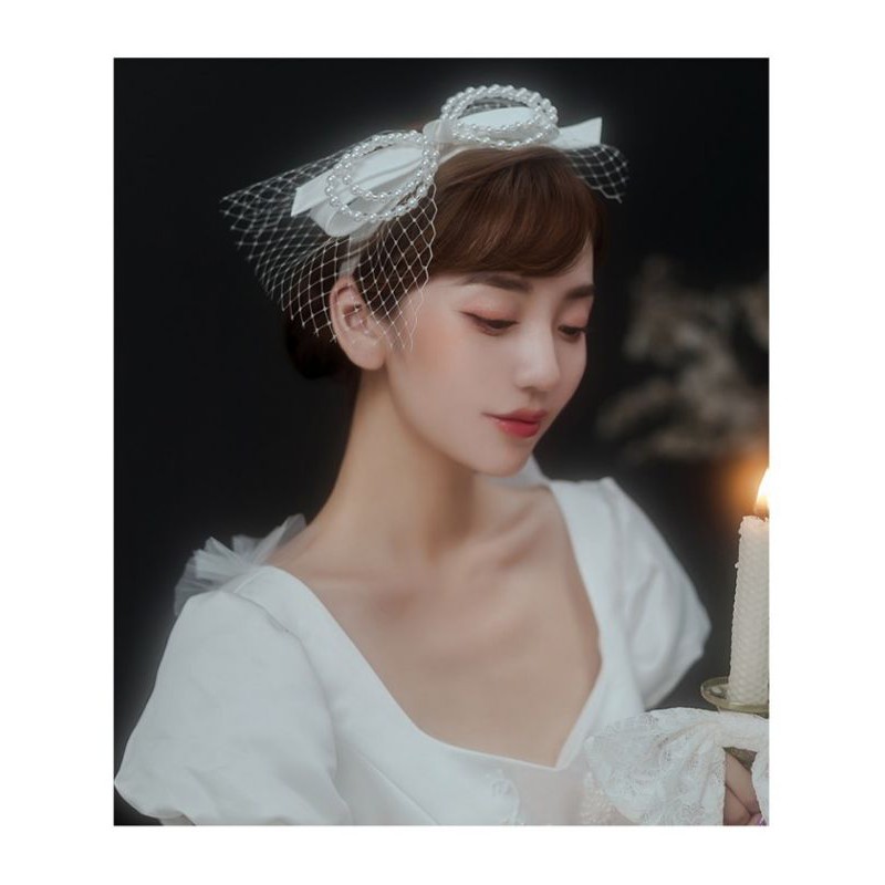 Cài phối lưới ngọc, cài tóc cô dâu