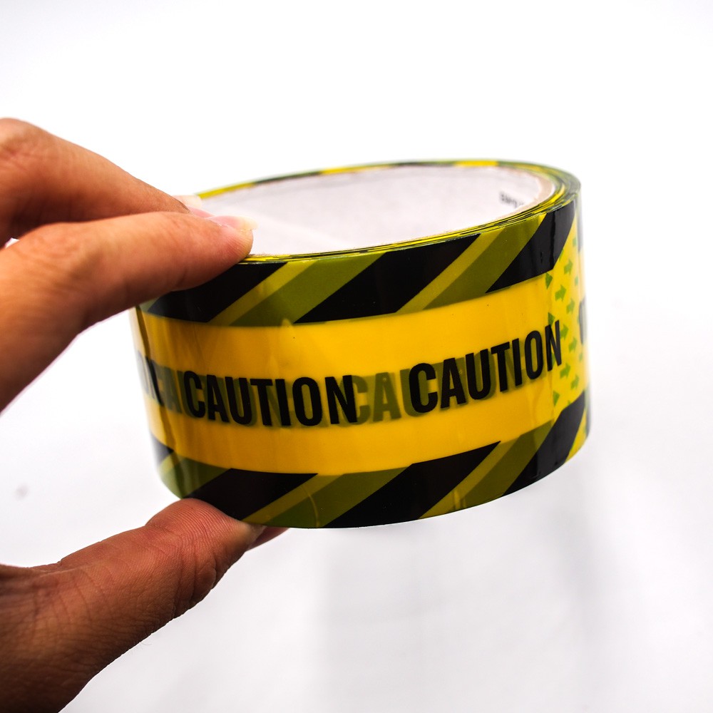 Băng keo tape vàng CAUTION - Sticker Factory - chiều dài 25m