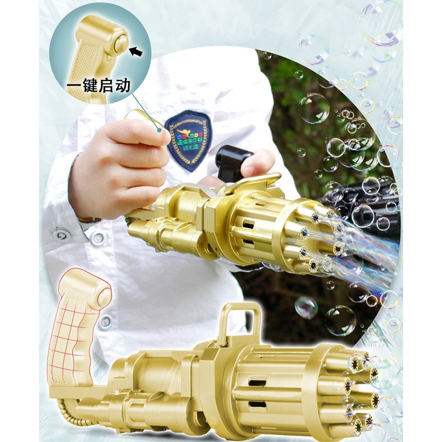 Súng bắn bong bóng xà phòng ( 8 nòng ) Đồ chơi vận động ngoài trời. đồ chơi thông minh cho bé trai và bé gái