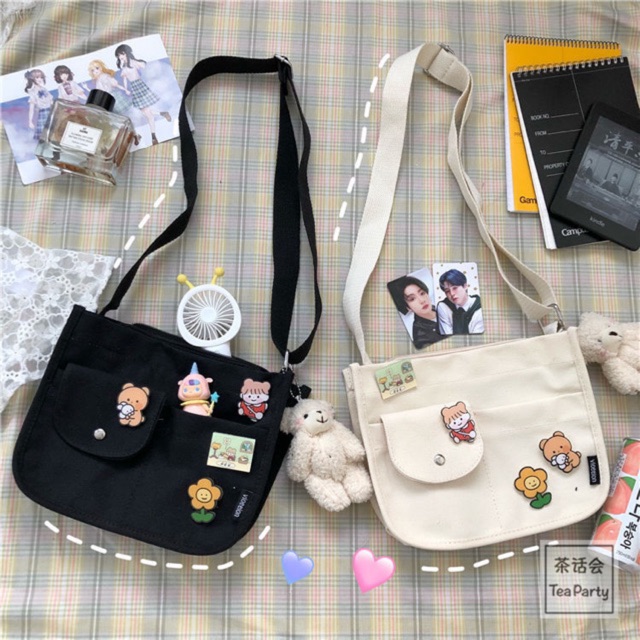 Túi vải SPORT huy hiệu gấu ho | BigBuy360 - bigbuy360.vn