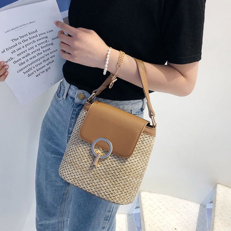 Túi cói Bằng Rơm Thời Trang Mùa Hè Cho Nữ