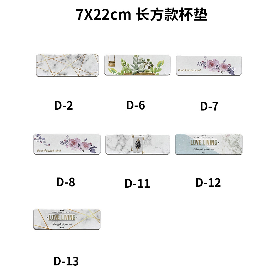 Tấm Lót Cốc Thấm Nước / Bàn Ăn Họa Tiết Đá Cẩm Thạch Cách Nhiệt Chống Thấm Nước Tiện Dụng Cho Nhà Bếp / Phòng Tắm