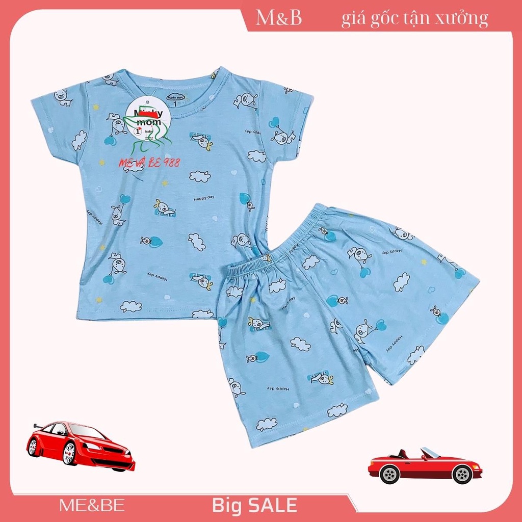 Bộ quần áo trẻ em cộc tay thun lạnh MINKY cho bé trai gái trẻ sơ sinh hàng cao cấp M&B shop MIN26