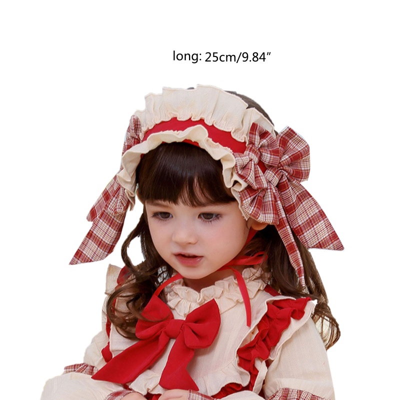 Cài Tóc Phối Ren Hoa Phong Cách Lolita Đáng Yêu Cho Bé Gái