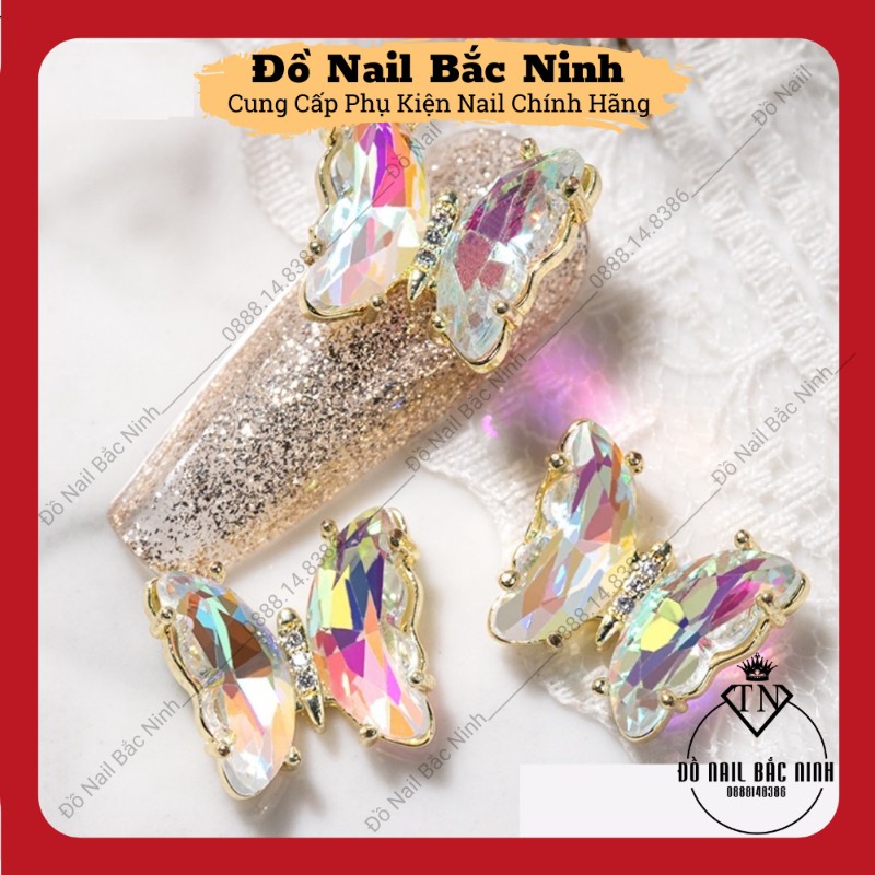 Charm Nail Bướm Đá Pha Lê Cao Cấp Trang Trí Móng Siêu Xinh