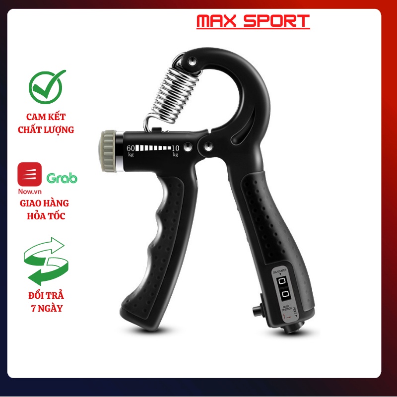 Kìm bóp tay chữ a có đếm số từ 10 - 60kg, kìm tập cơ tay, cơ cổ tay, cẳng tay, hỗ trợ tập gym tại nhà