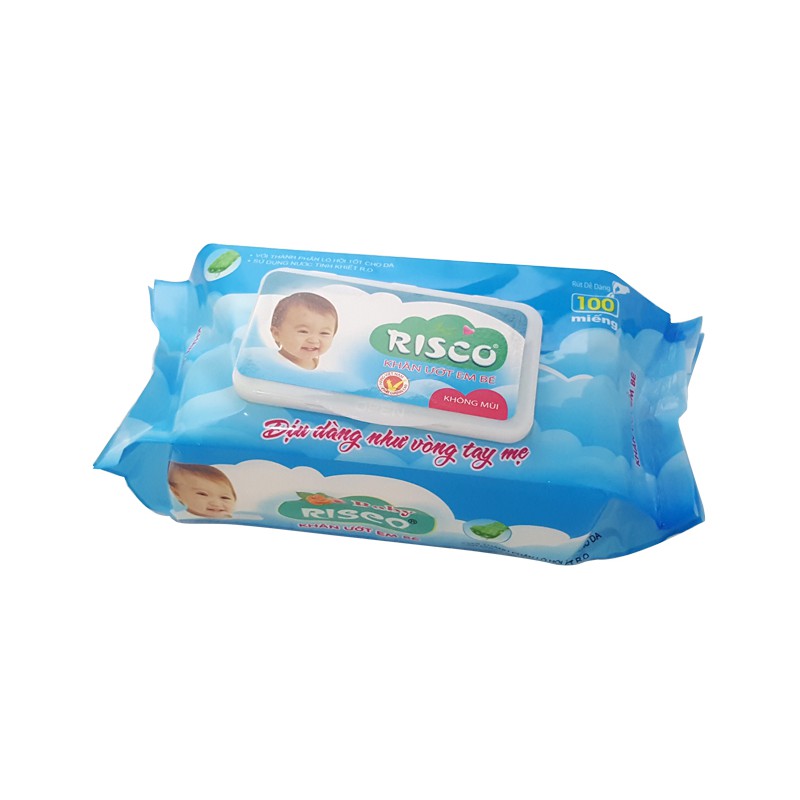 Khăn ướt BaBy Risco không mùi 100 miếng