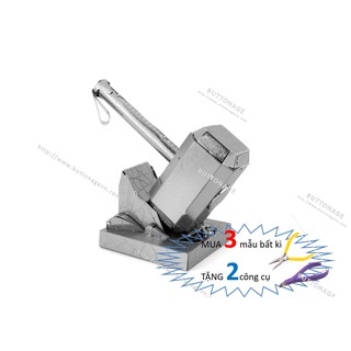 Mô Hình Lắp Ghép kim Loại 3D Búa thần Mjolnir