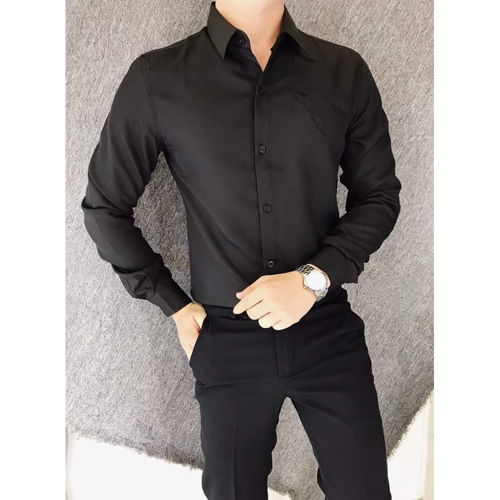 Combo Quần Tây Nam và Sơ Mi cổ bẻ Vải tốt Bền Đẹp co giãn nhẹ chuẩn dáng Chống Xù (Cam kết giống hình) | BigBuy360 - bigbuy360.vn