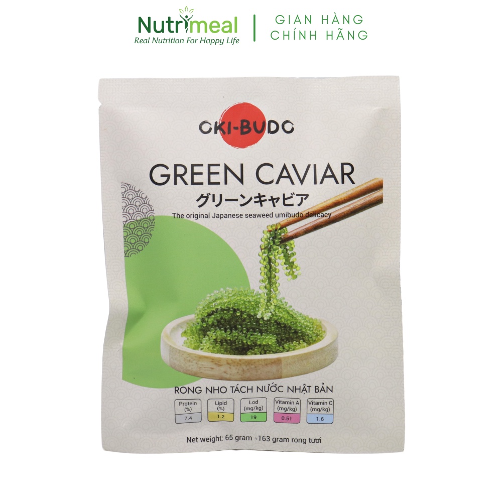 Rong Nho Tách Nước Nhật Bản OKI-BUDO - Gói 65gr nở ra 163gr sau ngâm