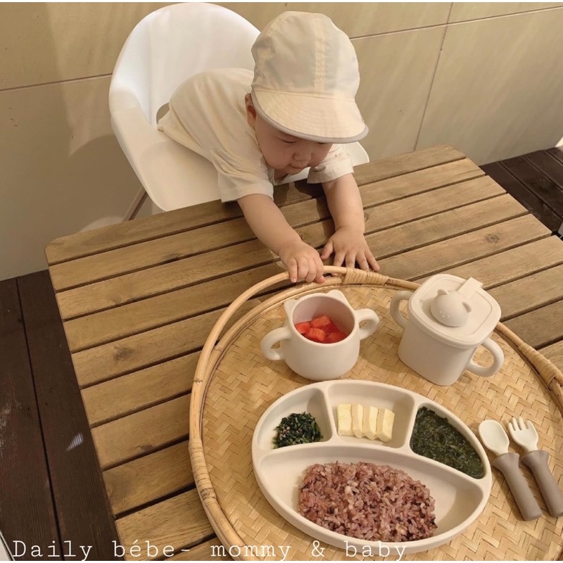 Khay ăn dặm silicone Bluemama