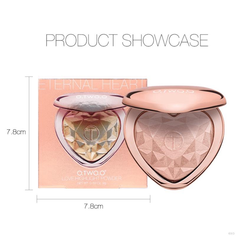[Hàng mới về] Phấn bắt sáng thương hiệu O.TWO.O với thiết kế vỏ hình trái tim dễ thương | BigBuy360 - bigbuy360.vn