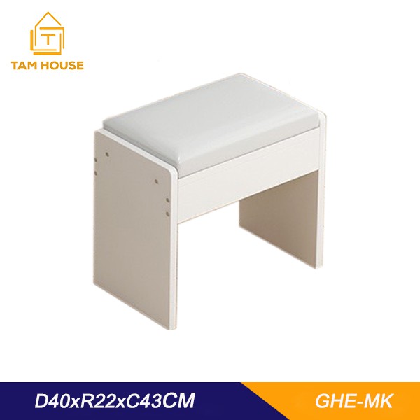 Ghế trang điểm bệt Tâm House kiểu dáng cao cấp - GHE-MK