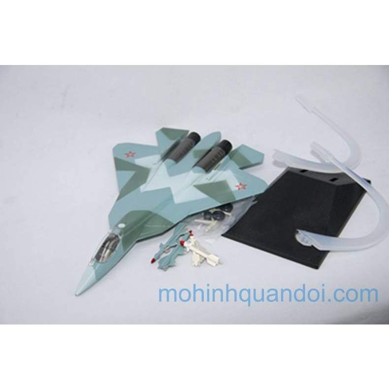 Mô hình máy bay Su-57 CỜ KQVN Nhựa ABS Dài 30cm