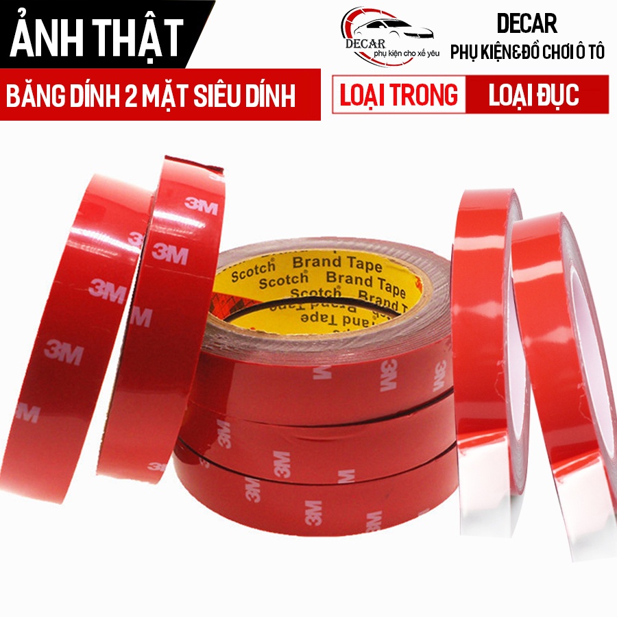 Băng dính 3M 2 mặt chính hãng, băng keo cường lực cao cấp hàng nhập khẩu, băng dính xốp 3M đa năng