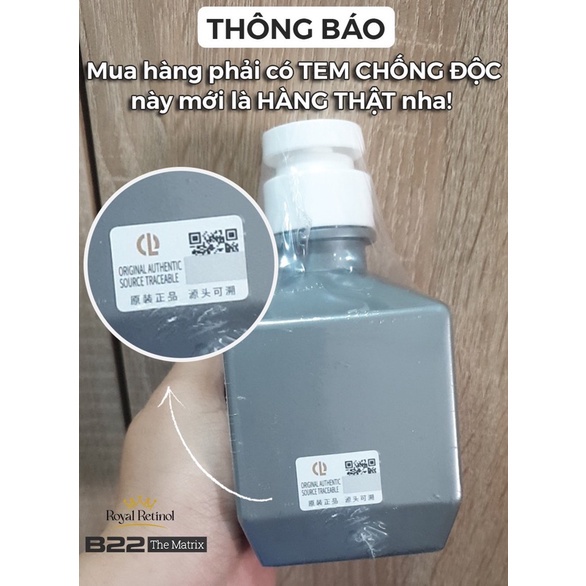 B22 The Matrix Retinol 1,5% Kem Dưỡng Trắng Da Body - 200gr