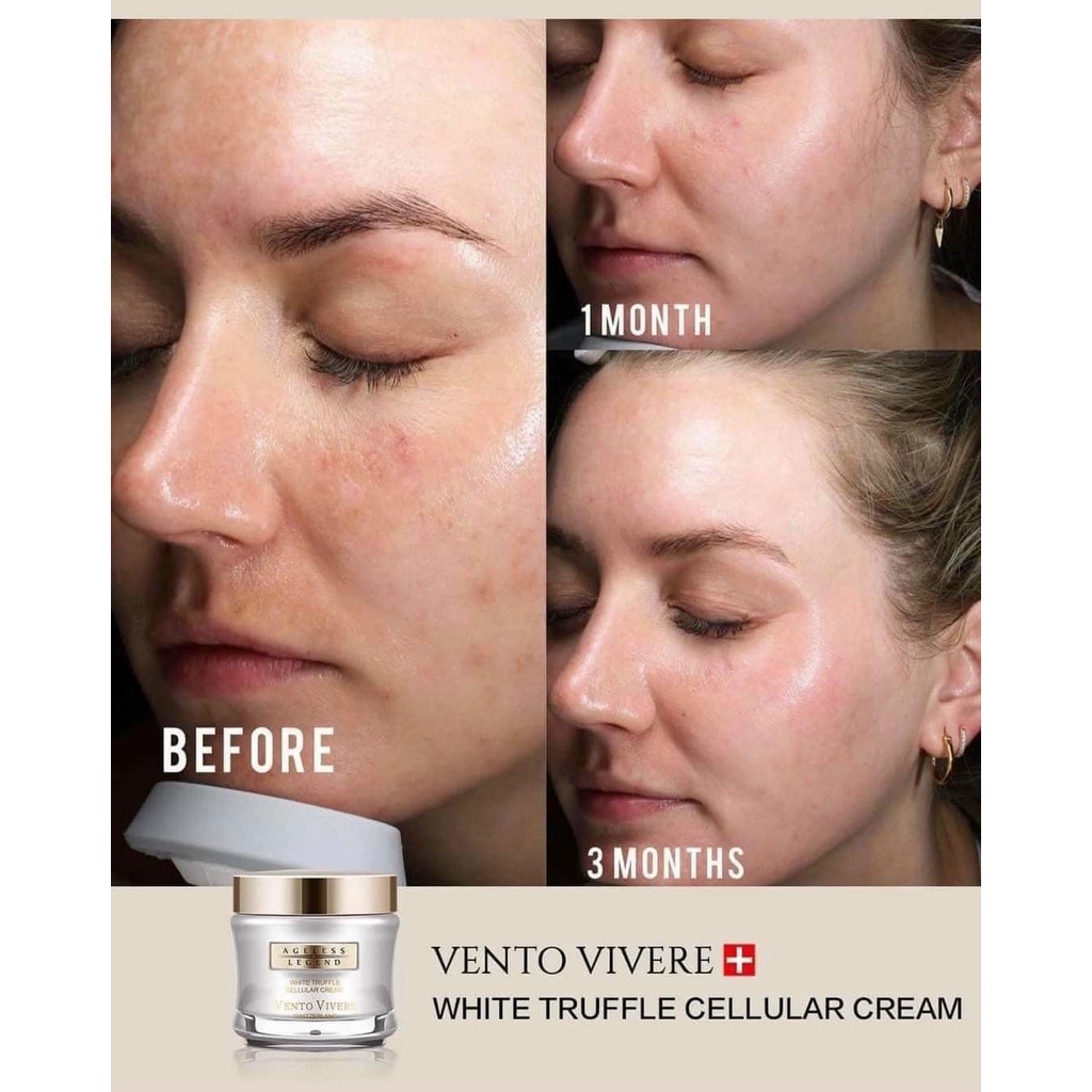 Kem Vento truffle Vivere Thụy Sĩ, kem vento trắng, tái tạo và trắng da 30g
