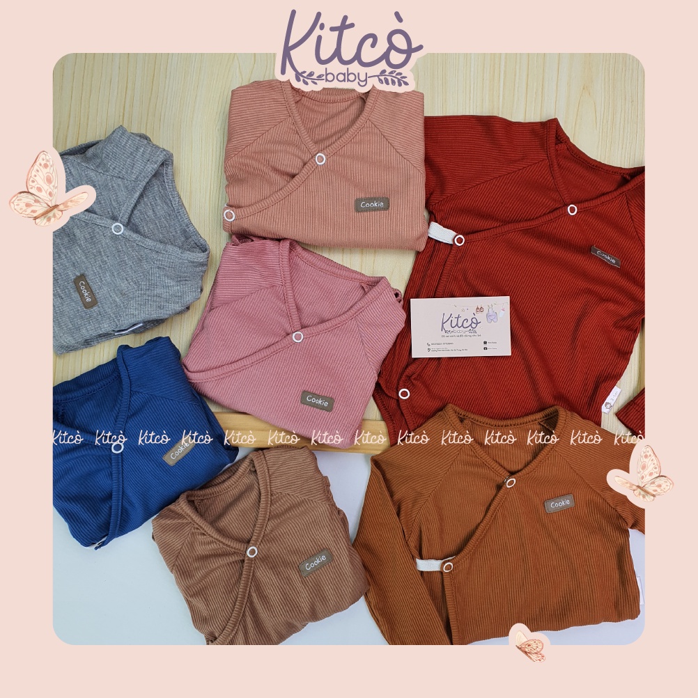 COOKIE Bodysuit dài tay vạt chéo