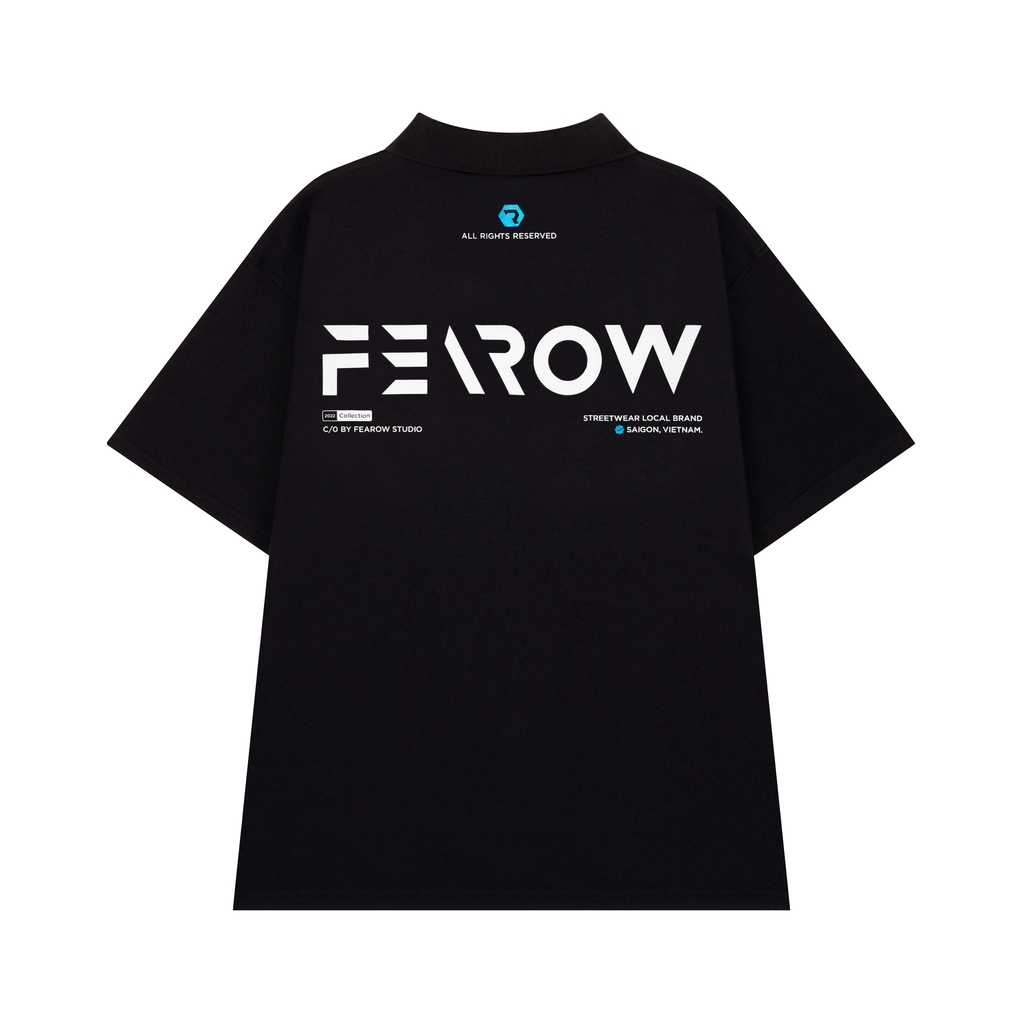 Áo polo nam nữ local brand unisex Fearow Signature / Màu Đen - FW701