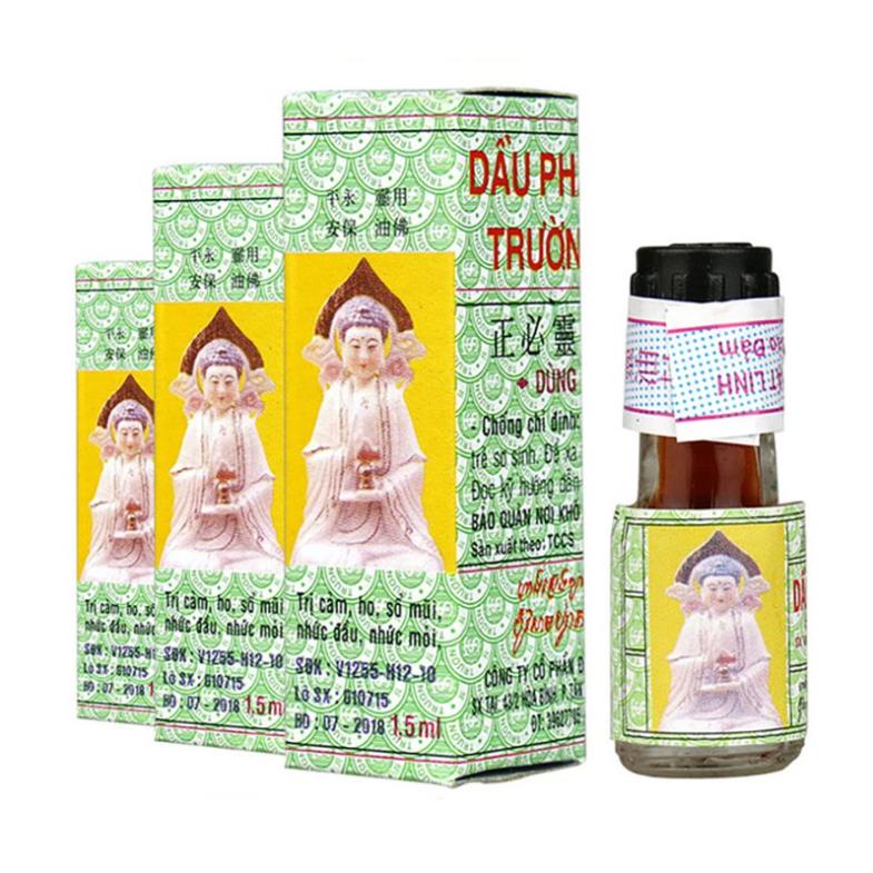 Dầu gió phật linh 1.5ml – Dùng xoa ngoài da khi cảm, ho, sổ mũi, nhức đầu, say nắng, trúng gió