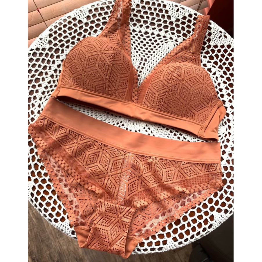 Bộ Đồ Lót Không Gọng Đệm Mỏng Ren Cao Cấp S189 | BigBuy360 - bigbuy360.vn