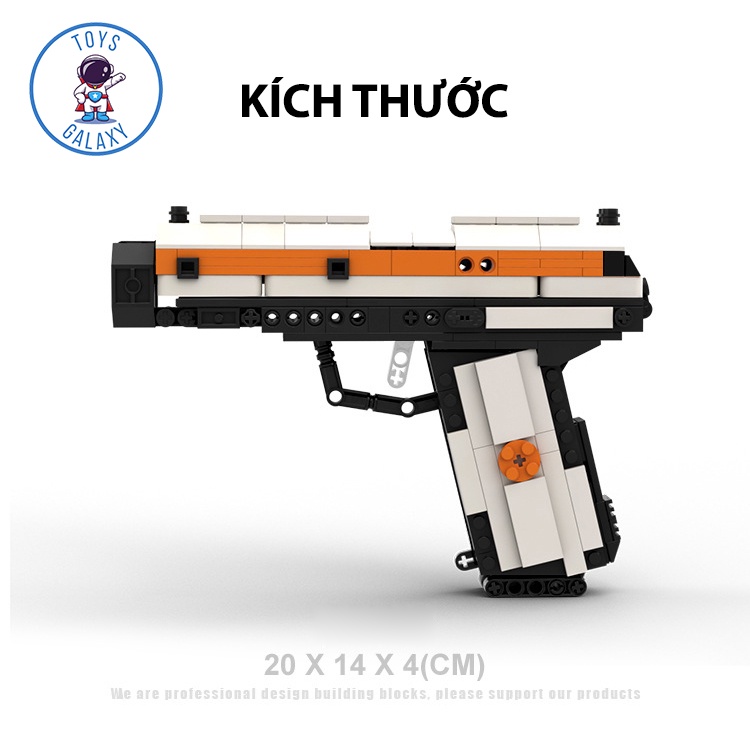 Đồ Chơi Lắp Ráp Kiểu LEGO PUBG Mô Hình Lục M1911 Asiimov MOC Kevin183 / CSGO Free Fire Lửa Chùa CoD