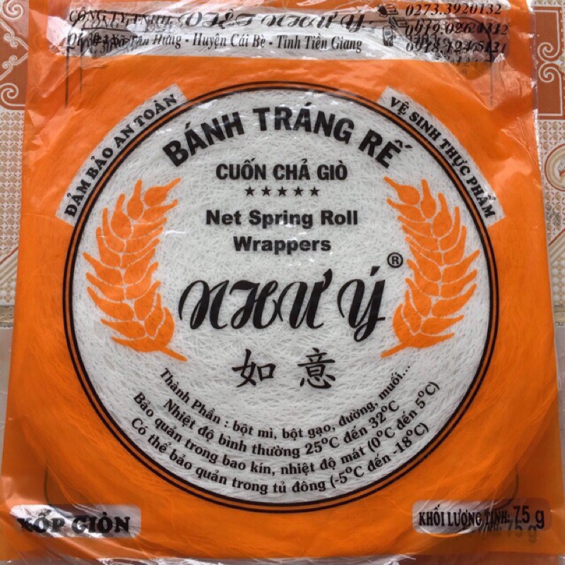 Sỉ 10 xếp bánh tráng rế cuốn chả giò, bánh đa rế loại dày, giòn, xốp