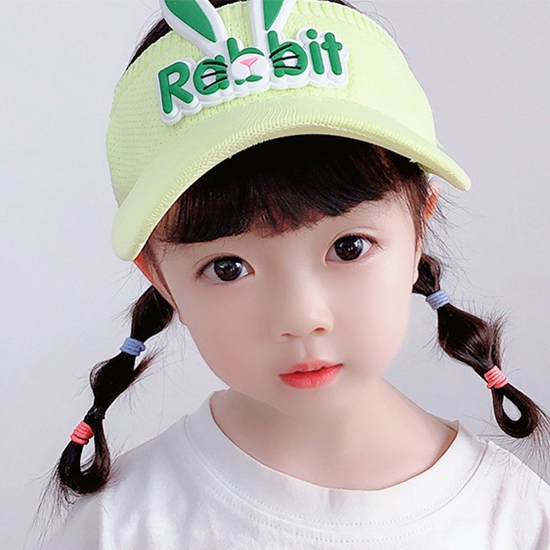 Nón Lưỡi Trai Nửa Đầu Chống Tia UV Họa Tiết Thỏ Dễ Thương