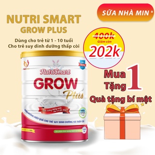 Sữa nutri smart grow plus dinh dưỡng cho trẻ suy dinh dưỡng và thấp còi từ 1 đến 10 tuổi - sữa nhà min