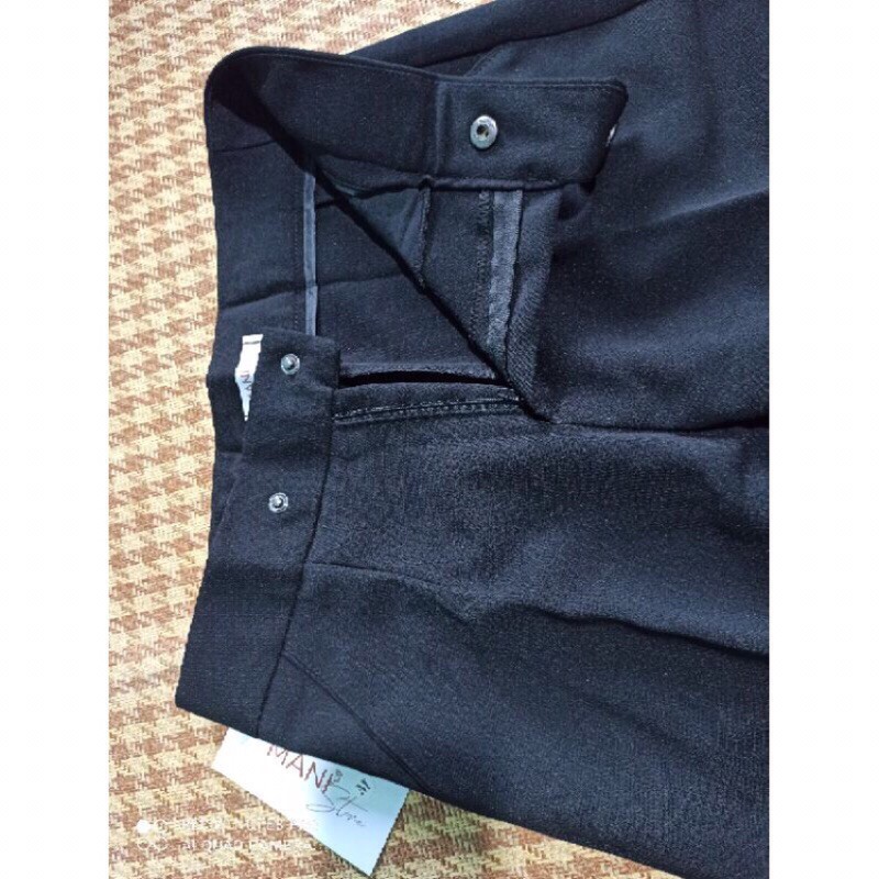 Quần tây công sở nữ lưng cao ống đứng màu đen Quần baggy nữ bigsize 2 cúc chuẩn dáng dài vải mềm mại Mặc nhà đi học sinh | BigBuy360 - bigbuy360.vn