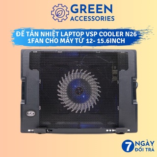 Đế Tản nhiệt Laptop VSP Cooler N26 ( 1* Fan 14cm ) Sử dụng được cho laptop 10 - 15.6 inch - Bảo Hành 1 Tháng