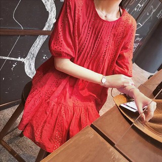 Váy thô ren xuông đuôi cá (đỏ - trắng) - SP003594