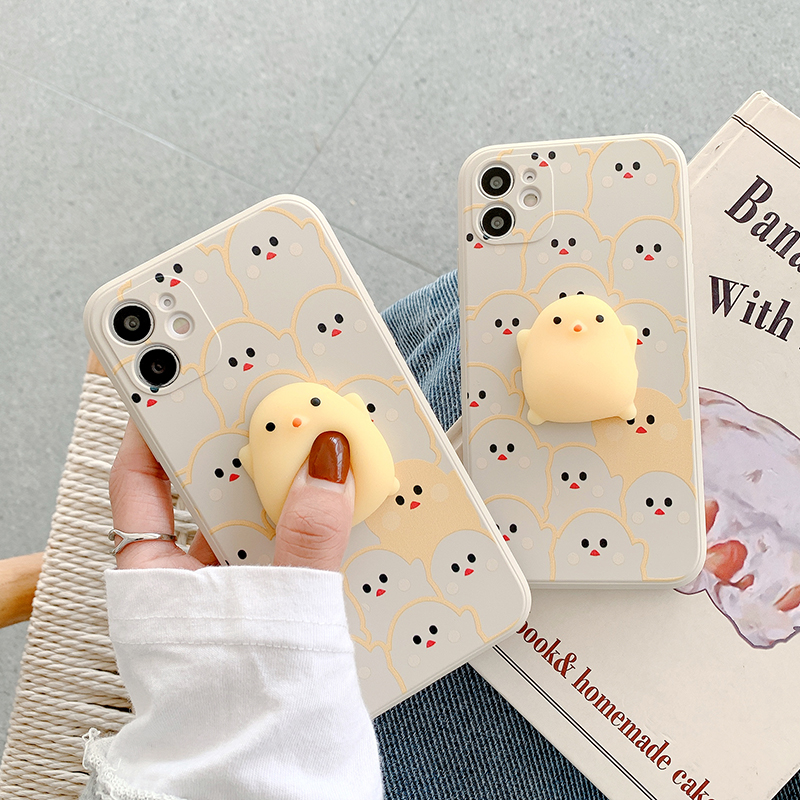 Ốp lưng silicon mềm phối hình chú gà ngộ nghĩnh cho iPhone 12 Pro Max Mini Se2020 11pro Max X Xr Xs Max 7 8 Plus | BigBuy360 - bigbuy360.vn