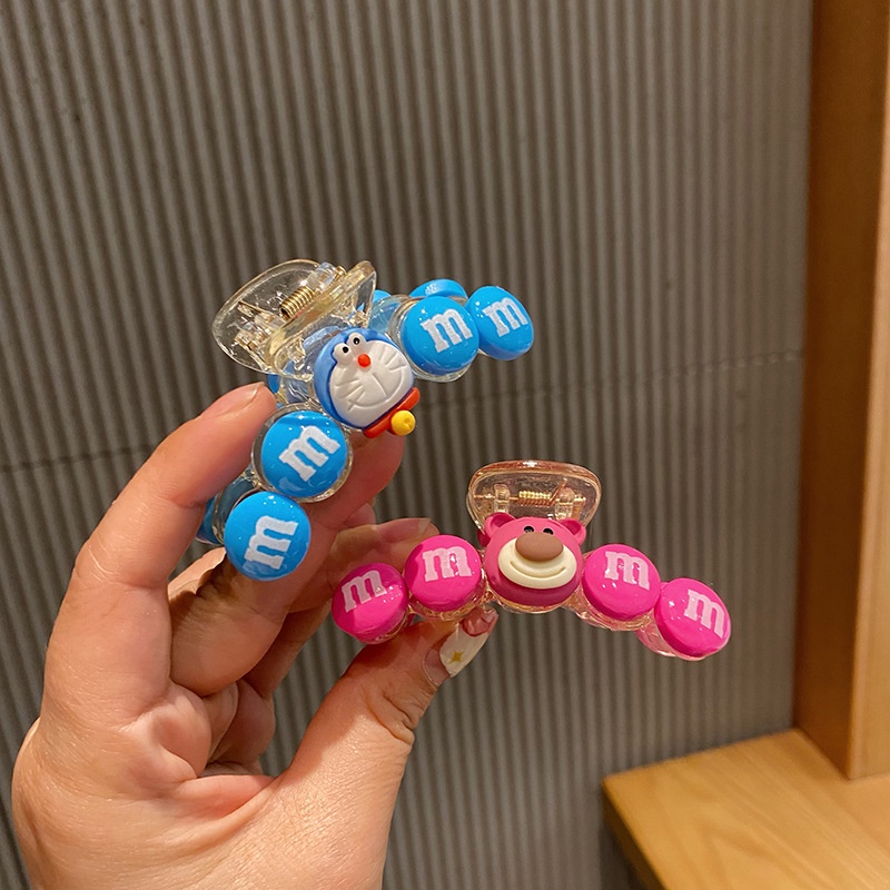 Kẹp Tóc Hình Gấu Dâu Tây Đơn Giản Thời Trang Hàn Quốc