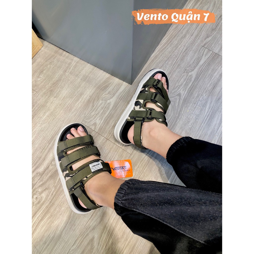 Sandal Vento Quai Ngang Thời Trang NV1001 Màu Kaki Camo