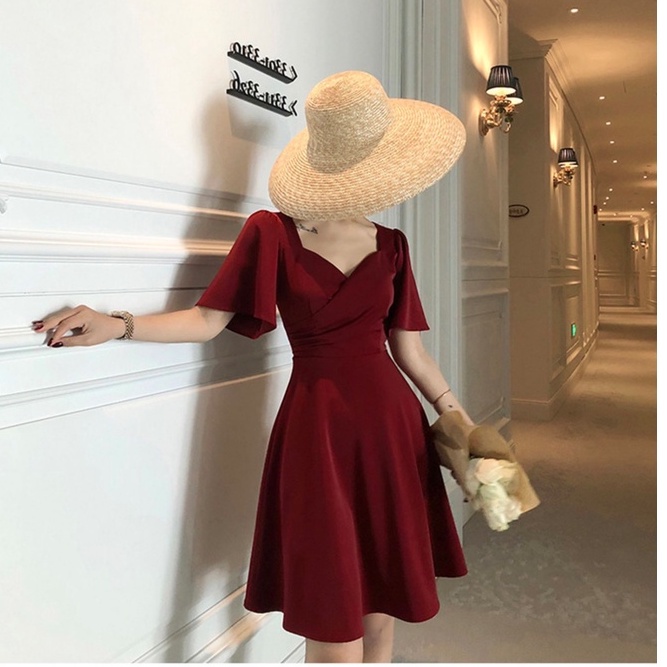 Đầm nhung nữ thiết kế tay lỡ Bigsize DABS36 Dành cho các nàng mũm mĩm 55-95kg | BigBuy360 - bigbuy360.vn