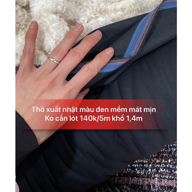 Thô đen mềm mát 140k/5m khổ 1,4m