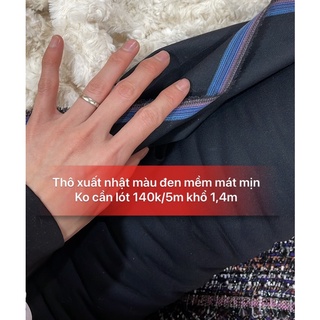 Thô đen mềm mát 140k/5m khổ 1,4m