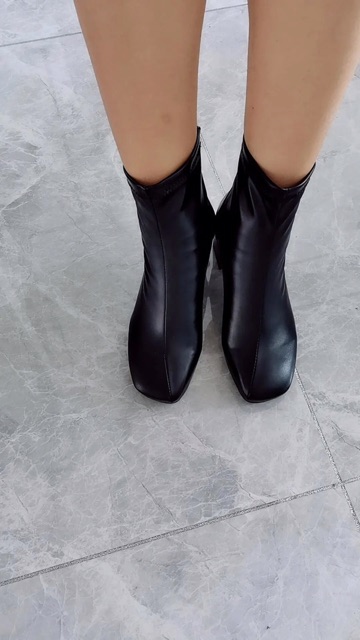 Boot da nữ cổ thấp mũi vuông/ boot nữ cao cổ da mềm hàng Quảng Châu [Ảnh thật 4-9] | BigBuy360 - bigbuy360.vn