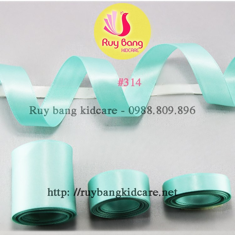 [Mã SKAMLTSM9 giảm 10% đơn 99K] Ruy băng satin tone xanh ❤️FREESHIP❤️ ruy băng lụa ( cuộn 5m)