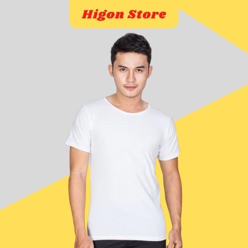 Áo 3 lỗ nam trắng trơn chất liệu cotton Higon thấm hút mồ hôi, áo sát nách nam HG-32