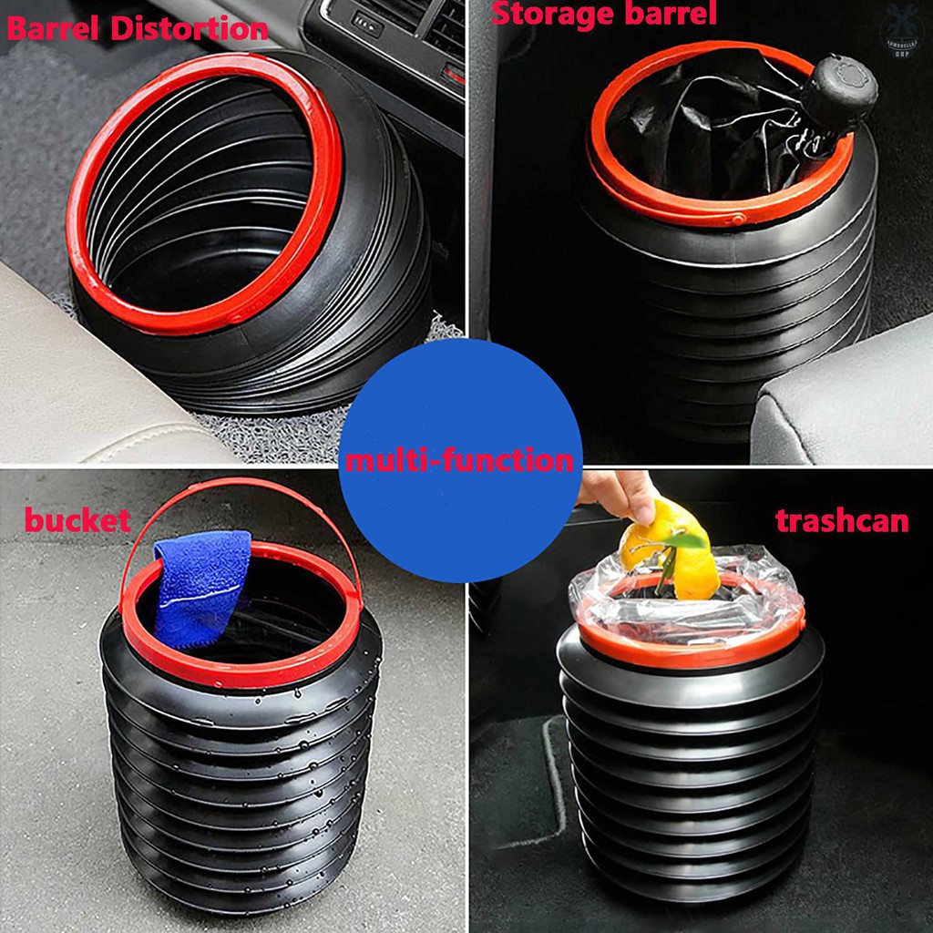 Thùng Rác Mini 4L Đa Năng Có Thể Gấp Gọn Tiện Dụng Cho Xe Hơi