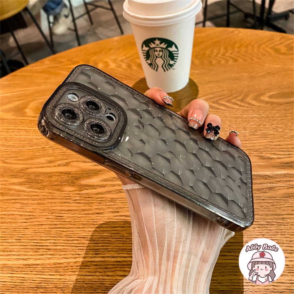 Ốp Điện Thoại TPU Dẻo Trong Suốt Họa Tiết Vân Kim Cương Sang Trọng Chống Sốc Cho IP 13 12 11 Pro Max X XS XR 8 7 Plus