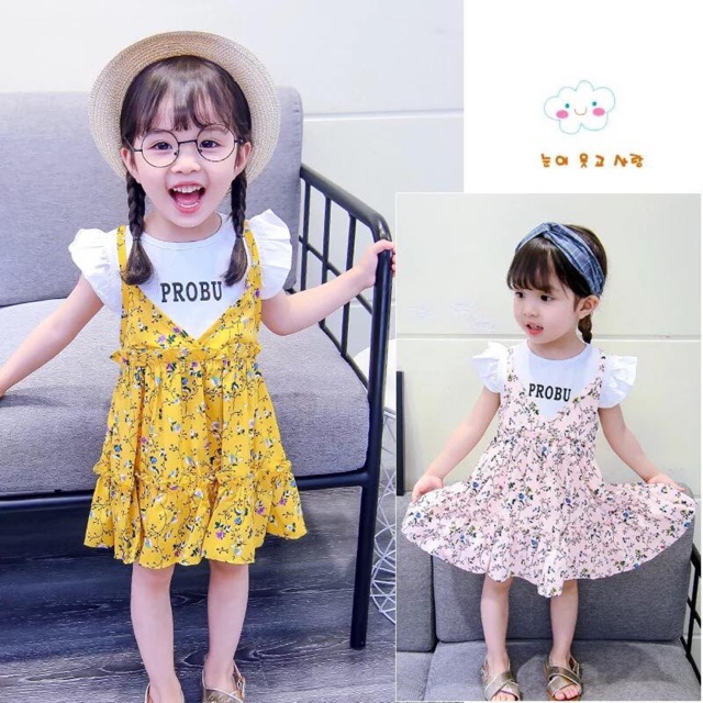 Váy yếm voan cho bé gái