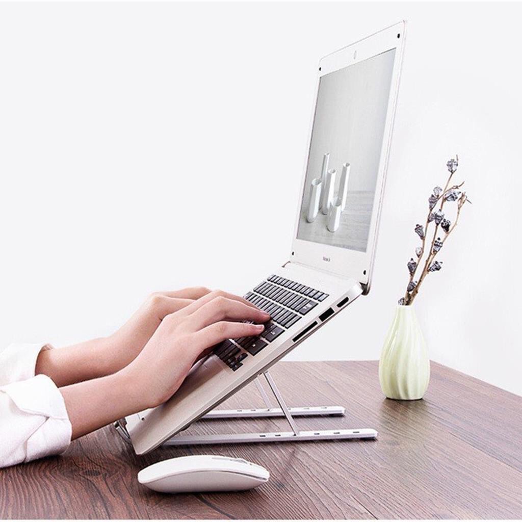 Giá Đỡ Laptop, Macbook, Máy Tính Bảng, Ipad, Bằng Nhôm Cao Cấp, Gấp Gọn Tiện Lợi, Điều Chỉnh Độ Cao